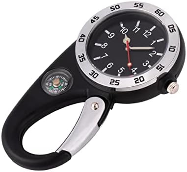 Зоведаиуг клип на дигитален карабинер часовник ранец ФОБ појас водоотпорен и шок-изобилен џеб-клип-кварц часовник сјај во темнината