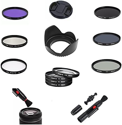 Додатоци за леќи на камера SF7 55mm Комплетен пакет сет UV CPL FLD ND Затворен филтер за леќи за леќи за Sony DT 55-200mm f/4-5.6 SAM