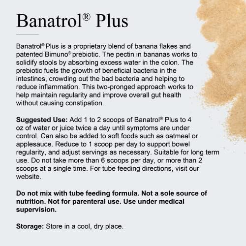 Природен анти-дијареал Банатрол® со пребиотици, олеснување за IBS, повторлива дијареја, клинички поддржана медицинска храна, неконституција,