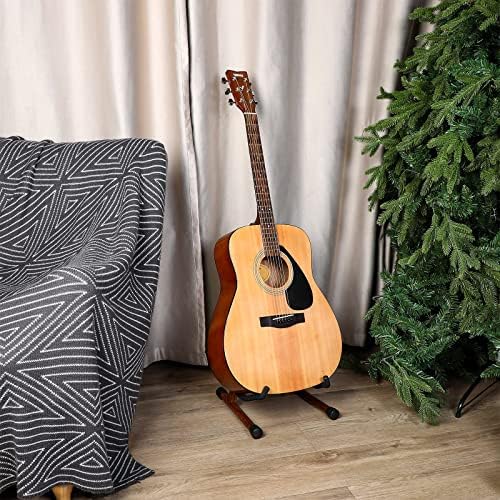 2 парчиња дрвена акустична гитара штанд Електрична гитара подот, прилагодлив дрвен виолончело, држач за гитара, држач за виткање