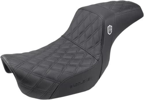 SADDLEMEN 0803-0629 SC80604DB PRO SERIES SDC Performance Grip Seat 06-17 Dyna модели, црна со црн бод