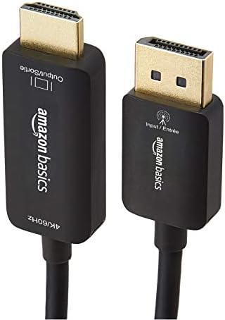 Амазон Основи Еднонасочен Дисплејпорт До HDMI Дисплеј Кабел 4K@60Hz - 3 Нозе, Проектор