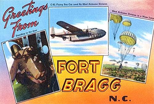 Поздрав Од Форт Брег, Северна Каролина-1940 - тите-Гроздобер Разгледница Кригла