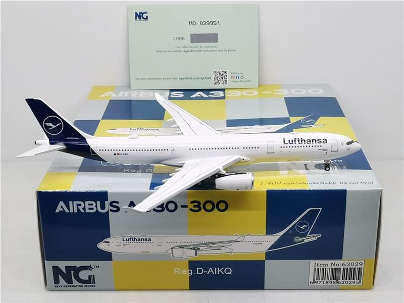 NG Model Lufthansa за Airbus A330-300 D-AIKQ 1: 400 Diecast Aircraft претходно изграден модел