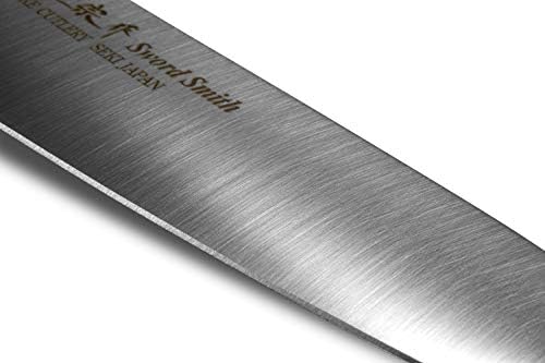 Секи Јапонија Масамун, јапонски готвач кујнски нож, професионалец од не'рѓосувачки челик gyуто нож, рачка за пом, 7,1 инчи