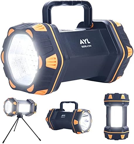 AYL LED LED кампување за кампување со фенер, кампување фенерче 8 режими на светлина, 4800mAh Power Bank, IPX6 водоотпорна, фенер за фенер