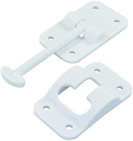 JR Производи 10414 Пластичен држач за врата од Т-стил-Поларен бел, 3-1/2 “