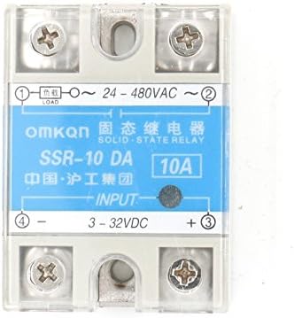 Реле за цврста состојба на Baomain SSR-10DA 3-32V DC / 24-480V AC / 10A