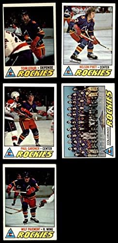 1977-78 TOPPS Колорадо Роки Тим го постави Колорадо Роки-хокеј VG/EX+ Rockies-хокеј