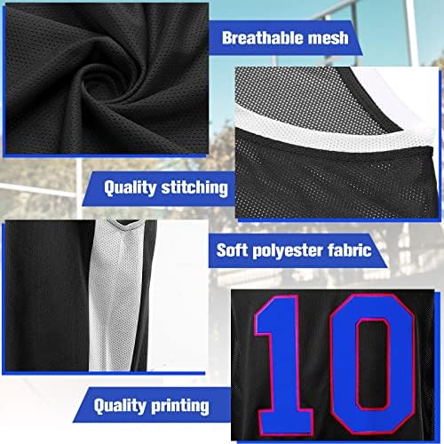Хикарер 12 пакет Реверзибилна машка мрежа Атлетска кошаркарска дресови за младински тим униформи за фудбалски тренинзи за тренинг