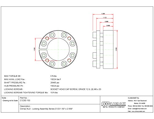 Климакс метали C123E-150 серија 123 собрание за заклучување, челик, 1,5 ID, 1,34 ширина, дијаметар од вратило од 1-1/2