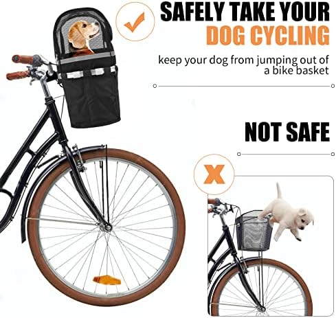 Капак За Корпа За Велосипеди MNYEULY-Отстранлив Капак За Корпа За Велосипеди За Кучиња Со Целосно Отворање На Патент И Мрежа За