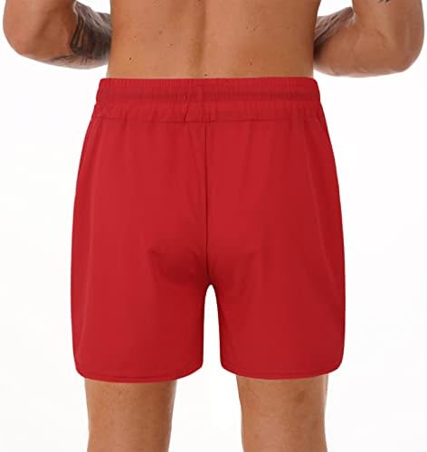 Moily Mens Sharts Обични удобни тренинзи со шорцеви со еластична половината и џебовите