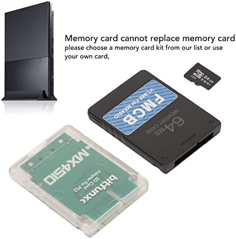 Адаптер за картичка MX4SIO SIO2SD TF со картичка 64G TF, за конзола за PS2 игра конзола FMCB картичка за проширување на меморија