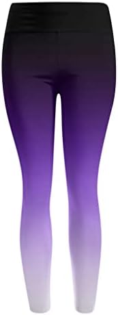 Хеланки панталони Заднини Спортски хулахопки печатени градиентски јога тренингот лифт жени со висока половината јога панталони