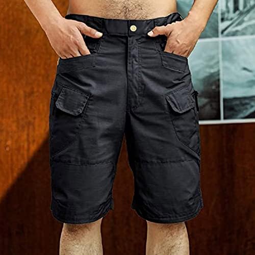 Машки летни карго шорцеви класични сите совпаѓаат со отпорни на вода Ripstop атлетски шорцеви повеќе џебови пешачење на отворено обични панталони