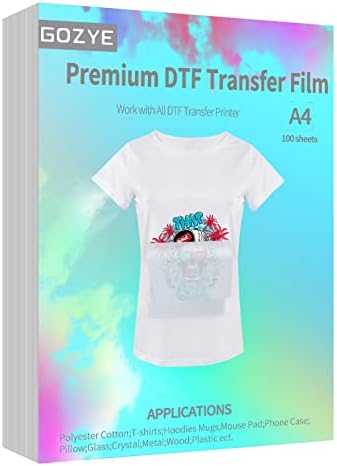 Филм за трансфер на Gozye Premium DTF-200 листови хартија за пренос на топлина за миленичиња за печатење директно до филм на текстил