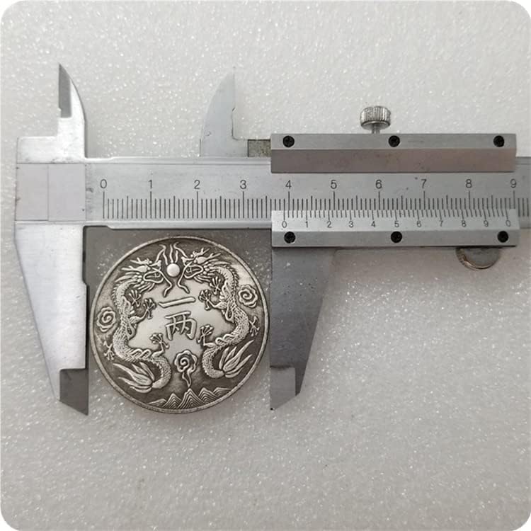 Антички занаети го задебелиле сребрената монета од Гуангху Динг Веи Една или две прават комеморативна монета од стариот сребрен долар 0190
