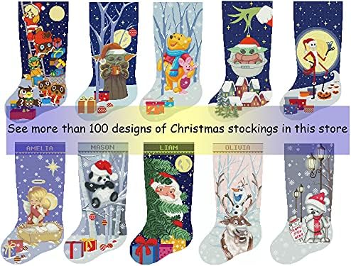 Cross Cross Stitch Christmas Christmas Stocking PDF, Boho Animals Fox Rainbow Modern Counted Leasy Cown Bidy DMC дизајн за почетници, материјалите