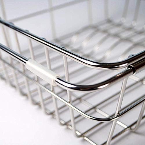 Jahh Exprognable Shating Rack, 304 не'рѓосувачки челик над мијалник за мијалник, решетката за садови во мијалник или на шалтер со решетката за