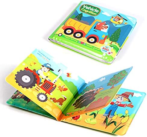 77w3s9 Мека Бебе Бања Книга Забава Едукативни Играчка Бања Книга + Водоотпорен Пластични Обложени