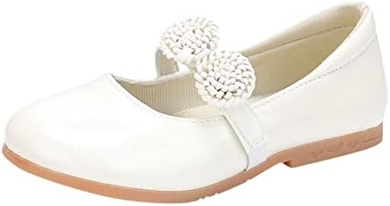 Детски Чевли Бели Кожени Чевли Машна Девојки Чевли За Принцеза Чевли За Еднократна Изведба Чевли За Мали Фустани Девојки