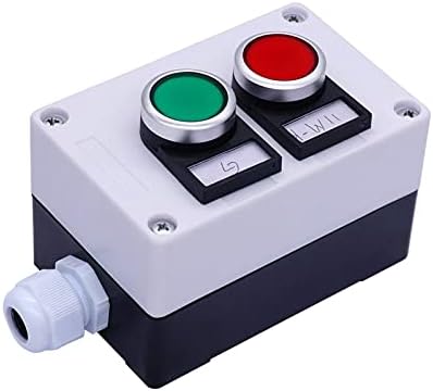Tioyw 22mm 10A 440V 1NO 1NC Црвен зелен знак Моментно копче на копчето за прекинувачи на копчето за прекинувачи на копчето за прекинувачи