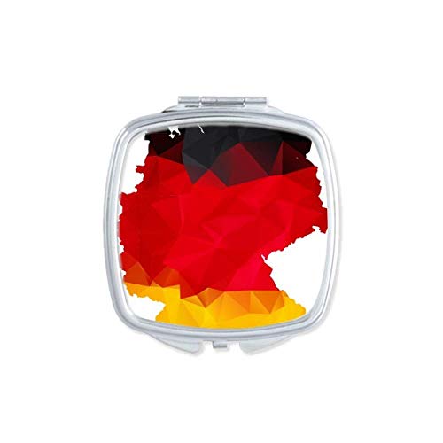 Германија Национално Знаме Мапа Графити Огледало Пренослив Компактен Џеб Шминка Двострано Стакло