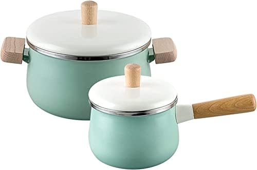 Млечна тава тенџере тава за млеко шпорет прибор за прибор во универзален стил поставен емајл