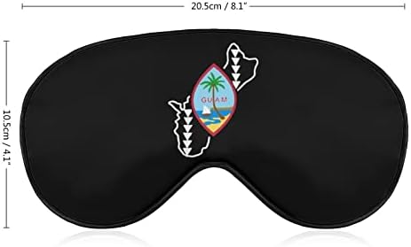 Guam Flag Seal Sleep Mask Eye Eye Mace Snue Shade Eye Shade Blindfold Eye Cover Mask Mask за патување