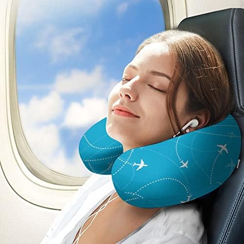 Мека перница во облик на лет за патувања во автомобил, лесна и удобна перница за перници за вратот, мека перница за поддршка на перница
