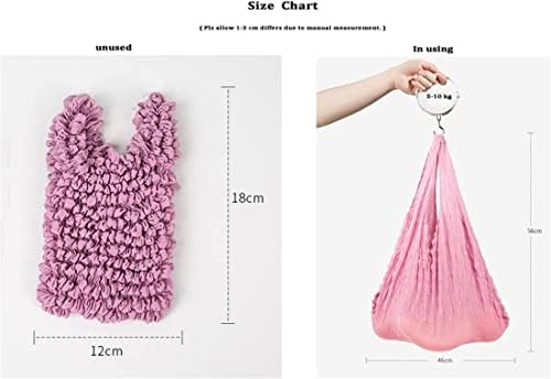 CTDMA Magic Stretch Tagn Pleated Tagn, торба за складирање на смалување на шопинг, повеќенаменска преклопна рачна плетена торба