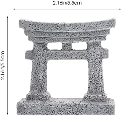 ПАТКАВ Јапонски Шинто Тории Порта Смола Аквариум Тори Минијатурен Мост Пејзаж Орнаменти Античко Дрво Мини Куќа Порта За Аквариум За Риби Ракчиња