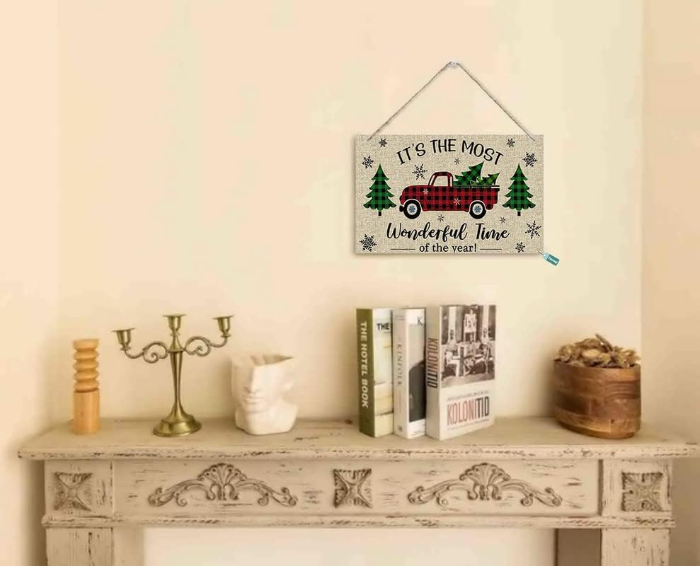 Teuoqi Божиќно дрво знак ирски благослов среќа пријателство подарок плакета Св Патрикс ден среќна куќа знак 6x10 инчи дрвена висечка знак