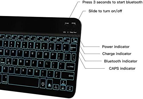 Бокс Бран Тастатура Компатибилен СО БЛУ J7L-SlimKeys Bluetooth Тастатура - Со Позадинско Осветлување, Преносни тастатура w / Практично