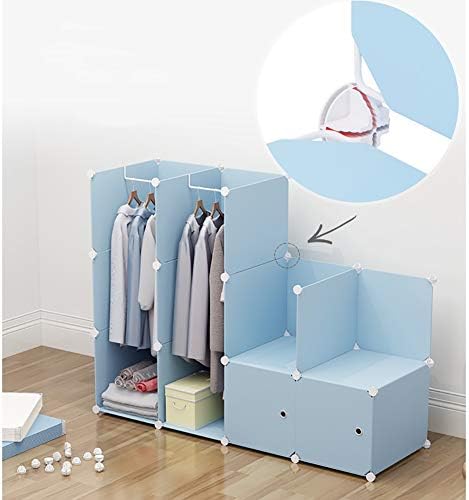 Организатор на гардероба за деца, преносна смола спална соба Арма за симпатична цртана плакарот модуларна коцка за деца Фуст-Р L111 × W47
