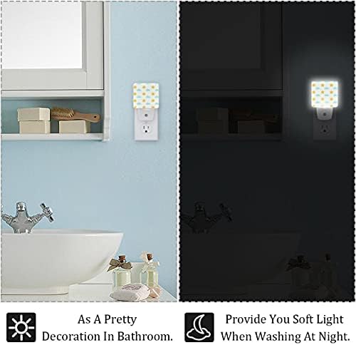 2 пакет LED ноќно светло автоматско/вклучено/исклучување на прекинувачот, Бебе starsвезди Облак идеален за спална соба, бања, расадник,
