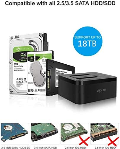 Хард Диск Докинг Станица-USB 3.0 SATA Hdd Докинг Станица за 2.5 &засилувач; 3.5 инчи SATA HDD/SSD, USB 3.0 ДО SATA I/II/III Двојна Залив Надворешен