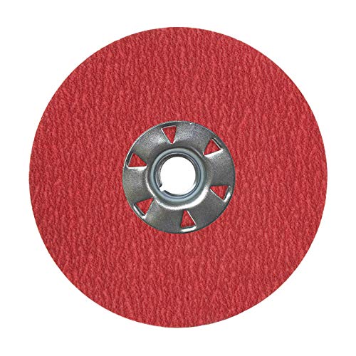 VSM керамички смола влакна диск со заклучување на влакна, 4-1/2 x 7/8, 120 решетки, фино одделение, поддршка од влакна, пакет од 25