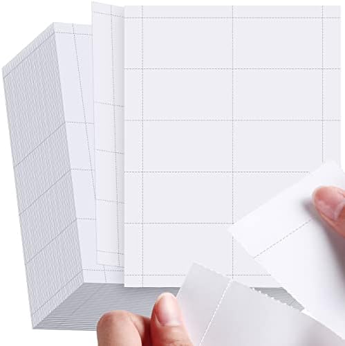 Фејн 2000 парчиња празно печатење визит -картички мини белешки индекс перфориран картички залиха компатибилен со печатач со ласер