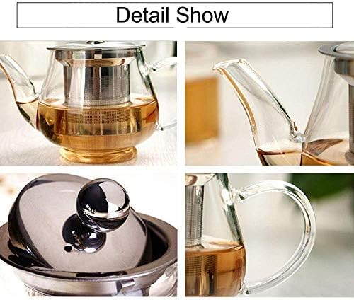 ZXY-NAN керамички чај поставува стаклен стаклен котел 400 ml рачно изработен со филтер отпорен на топлина стаклен чај сад инфузер