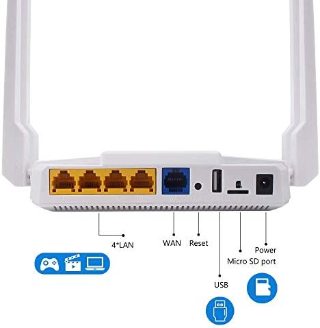 Wiflyer 4G LTE рутер WE1326-BKC CAT4 модул, безжичен рутер со двојна лента од 1200Mbps со отклучен слот за SIM картички, TF слот,