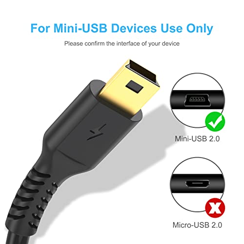 3ft МИНИ USB Кабел, Стандарден USB 2.0 До Мини Б Машки Кабел За Полнач Издржлив USB Мини ДО USB Кабел За Полнење Компатибилен Со
