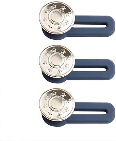 3 парчиња фармерки за проширување на копчињата за продолжување на половината Продолжени ремени без нокти за фармерки слаби фенси тока