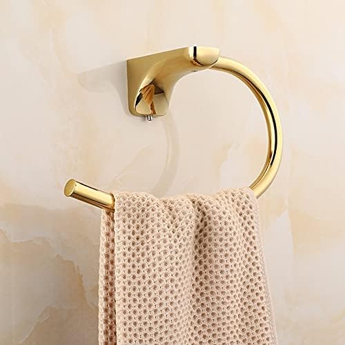 Држач за крпи SLSFJLKJ злато не перфориран полукруг за пешкир за крпа за бања решетката од не'рѓосувачки челик решетка за бања