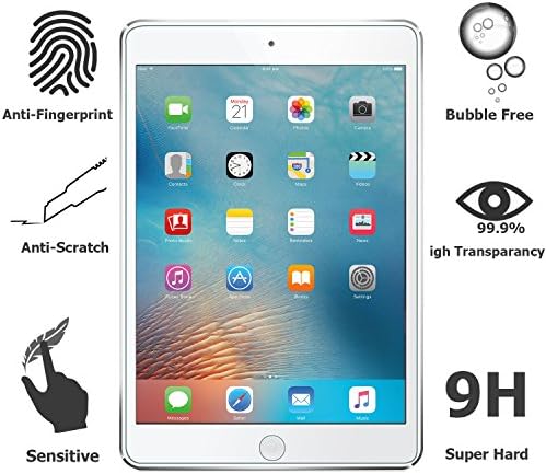 IPAD PRO 9.7 Заштитник на стаклото екранот, Epicgadget за iPad 9,7 инчен јаболко пенкало компатибилен ултра HD чиста анти -меур анти -гребење