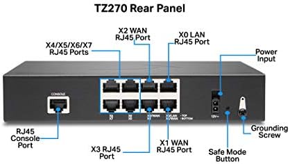 Апаратот за безбедност на мрежниот безбедност Sonicwall TZ270, во комплет со поддршка на SonicWall 1 година 24x7 за TZ270