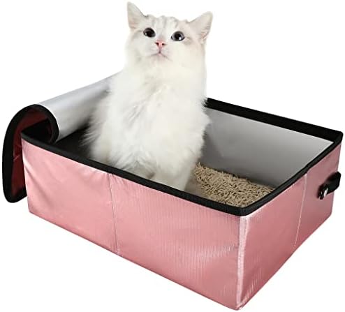 Дхдм Пренослива Кутија За Отпадоци За Мачки Со Преклопен Водоотпорен Тоалет За Патувања Со Големи Димензии На Отворено