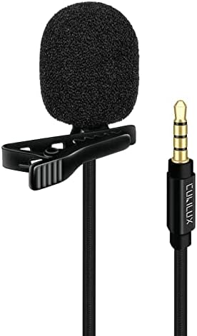 Cubulux 3,5 mm TRRS Lavalier микрофон, еднонасочен мини микрофон за компјутер, микрофон на лаптоп за снимање/стриминг во живо/блог/подкастинг,