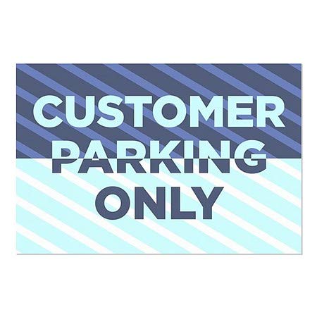 CGSignLab | Само паркирање на клиентите -Стрип сино Влечење на прозорецот | 30 x20